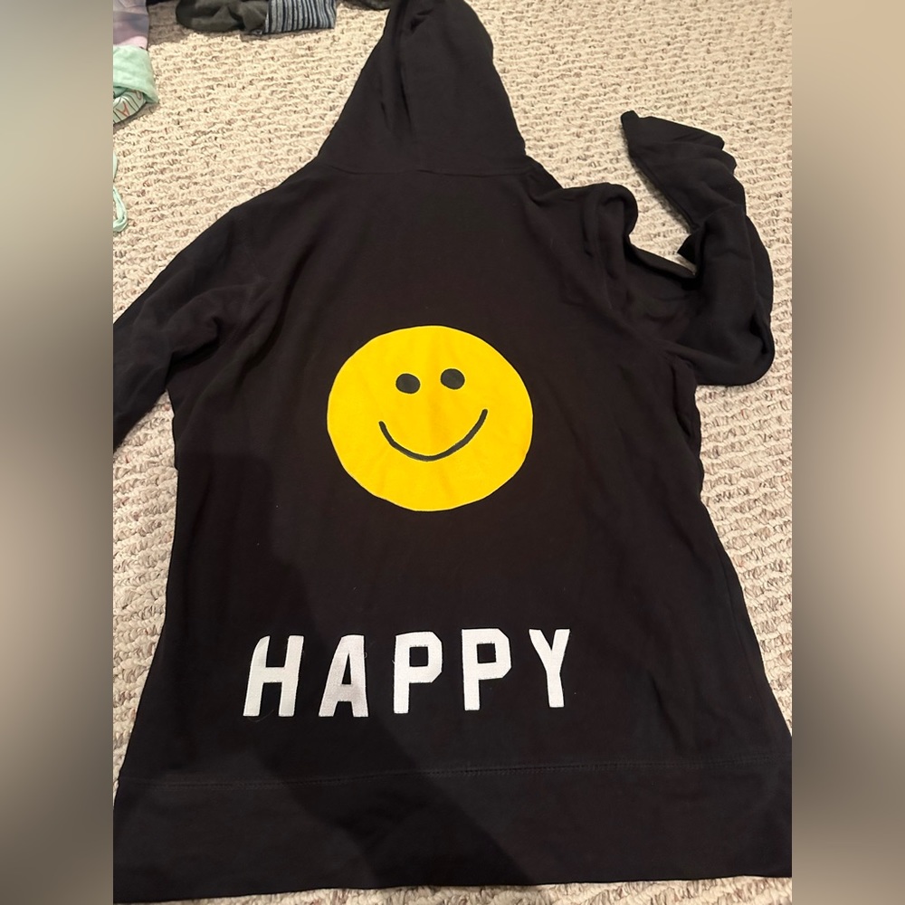 Happy and happy face zip up hoodie